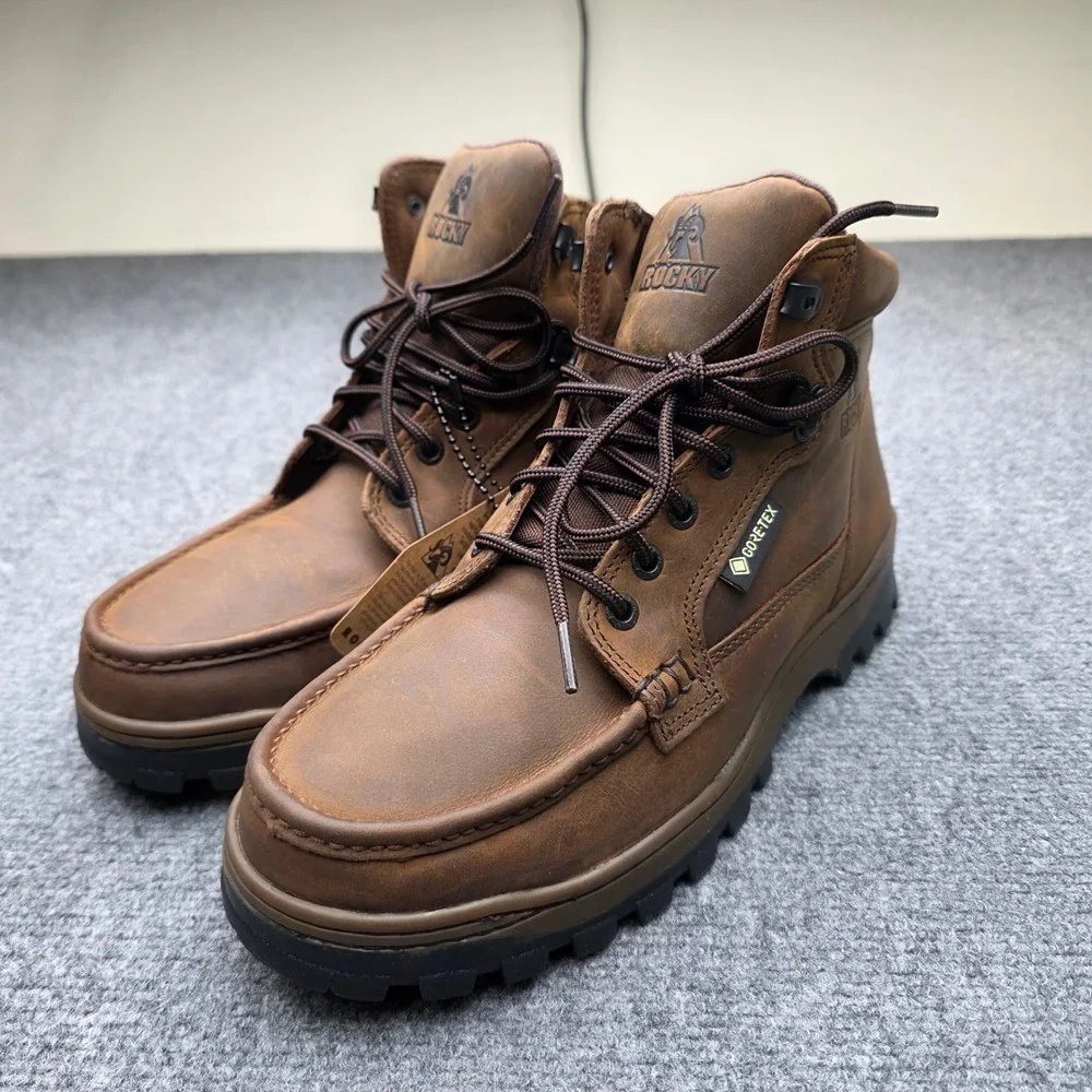 Rocky Outback 8723 Mens 9 M Gore-Tex Waterproof Leather Moc Toe Work Boots NIB